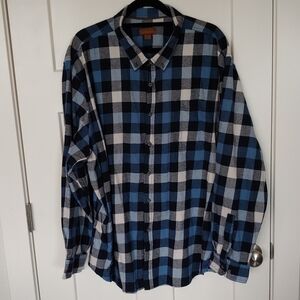 Northwest Blue and Black Plaid Men's Flannel Shirt